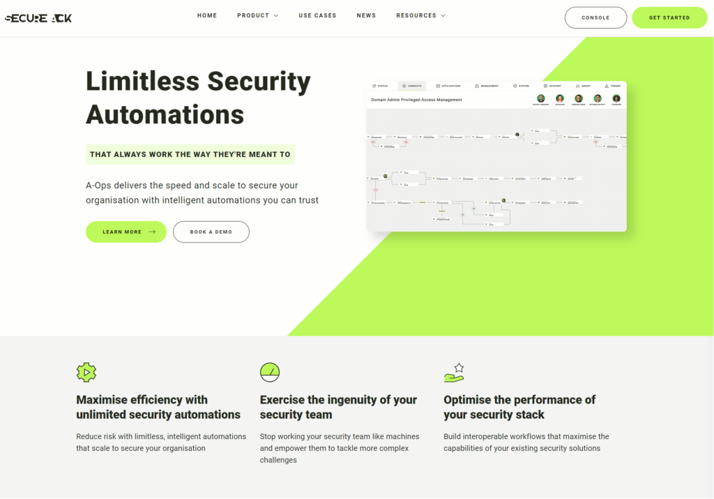 SecureAck homepage